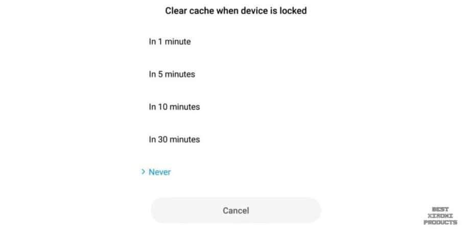 Turn on Automatic Cache Cleaning on Xiaomi
