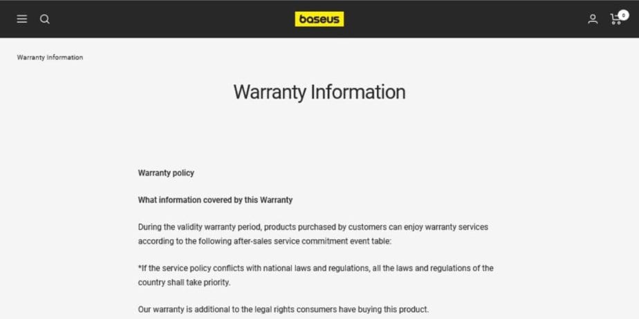 Do Baseus Products Have a Warranty?